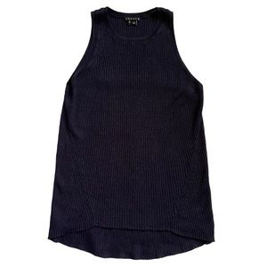 Theory Linen Ribbed Knit Pullover Tank Top/Cami Size P